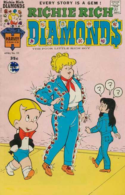 Richie Rich Diamonds 23 - Harvey Comics - The Poor Little Rich Boy - April - Bling - Each Story Is A Gem
