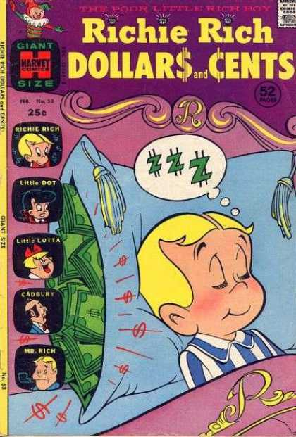 Richie Rich: Dollars & Cents 53 - Harvey Comics - Approved By The Comics Code - Little Dot - Little Lotta - Cadburt