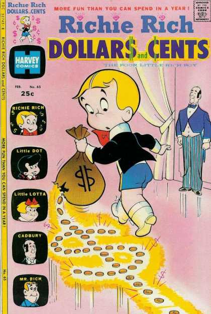 Richie Rich: Dollars & Cents 65 - Harvey Comics - Silver Age - Children - Humor - Money