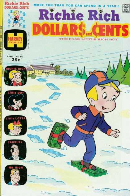 Richie Rich: Dollars & Cents 66 - Snowshoes - Little Dot - Snow - Little Lotta - Cadbury