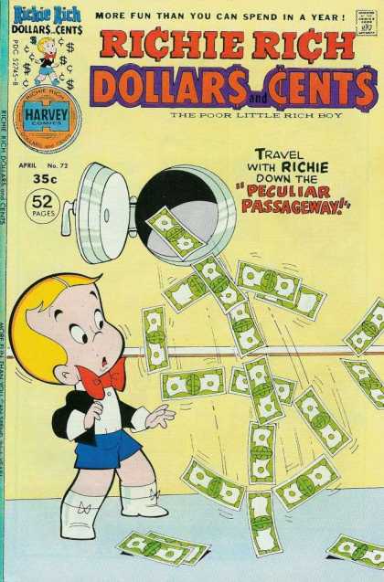 Richie Rich: Dollars & Cents 72 - 52 Pages - Travel - Safe - Bills - Cash
