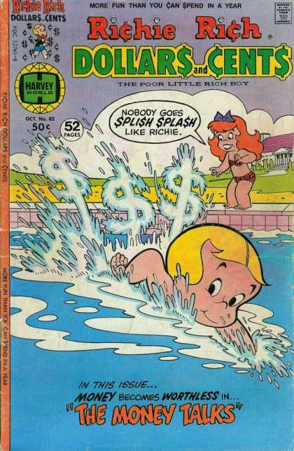 Richie Rich: Dollars & Cents 82 - Boy - Girl - Pool - Swimming - 52 Pages