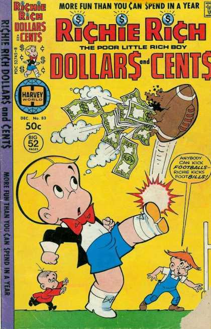 Richie Rich: Dollars & Cents 83 - Bills - Kick Football - Ripped Football - Anybody - Surprised Boy