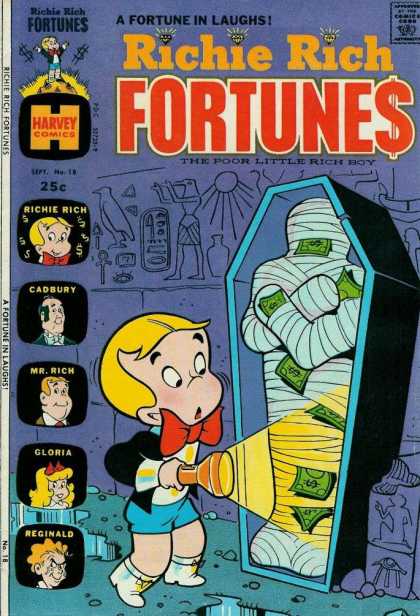 Richie Rich Fortunes 18 - Coffin - Muumy - Dollar Bills - Flashlight - Puddles