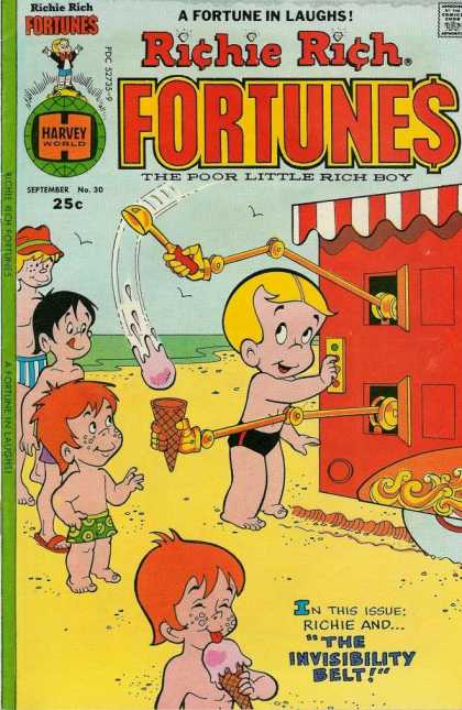 Richie Rich Fortunes 30 - Harvey - Comedy - Children - Beach - Ice Cream