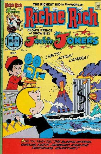 Richie Rich & Jackie Jokers 16 - Boys - Plane - Volcano - Ship - Water