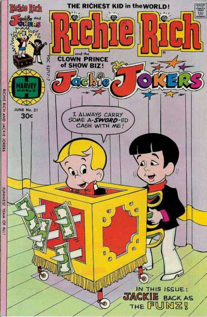 Richie Rich & Jackie Jokers 21 - Harvey World - June - No 21 - Knives - Magic