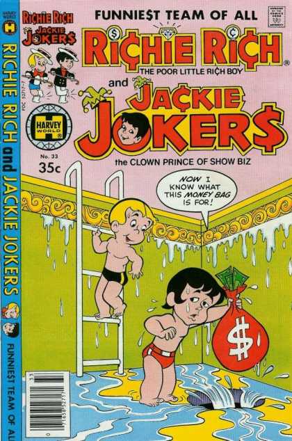 Richie Rich & Jackie Jokers 33 - Money Bag - Swimming Pool - Harvey - Drained Pool - Ladder
