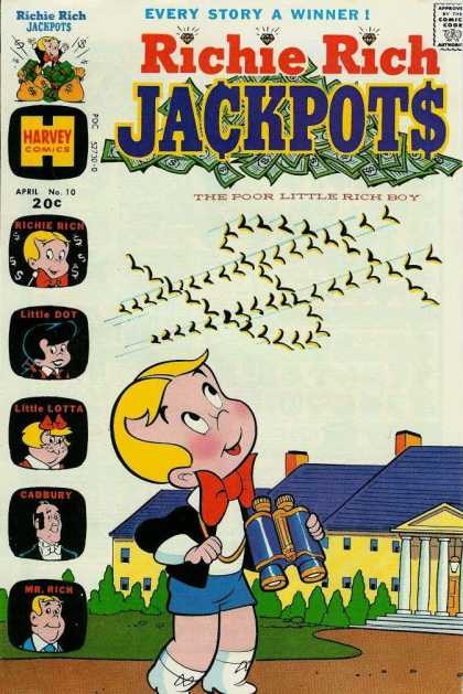 Richie Rich Jackpots 10 - Birds - Dollar Sign - Little Dot - Little Lotta - Cadbury