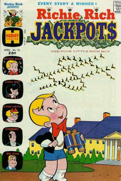 Richie Rich Jackpots 10 - Birds - Dollar Sign - Little Dot - Little Lotta - Cadbury