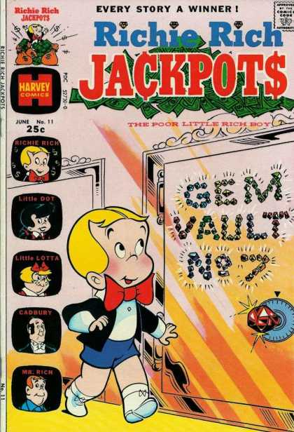 Richie Rich Jackpots 11 - Blond Hair Wonder - Small And Rich - Gold - Cash - Bowtie