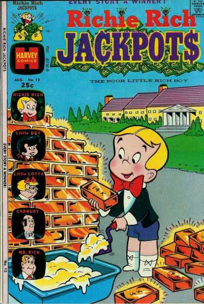 Richie Rich Jackpots 12 - The Poor Little Rich Boy - Bar Of Gold - Richie Rich