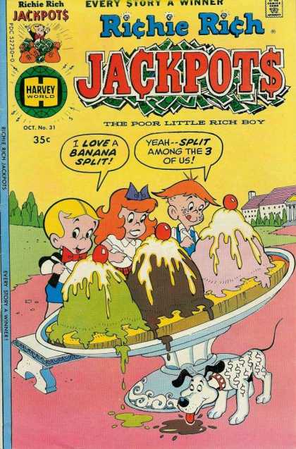 Richie Rich Jackpots 31 - Banana Split - Dog Licking - Ice Cream - Children - House