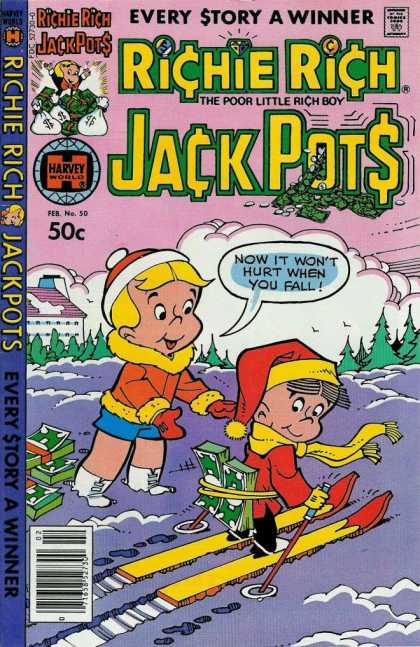 Richie Rich Jackpots 50 - Ritchie Rich - Jackpots - Harve World - The Poor Little Rich Boy - Skis