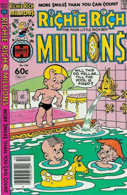Richie Rich Millions 108 - Gold Fish - Big Tub - Blonde Hair - Water - Seahorse