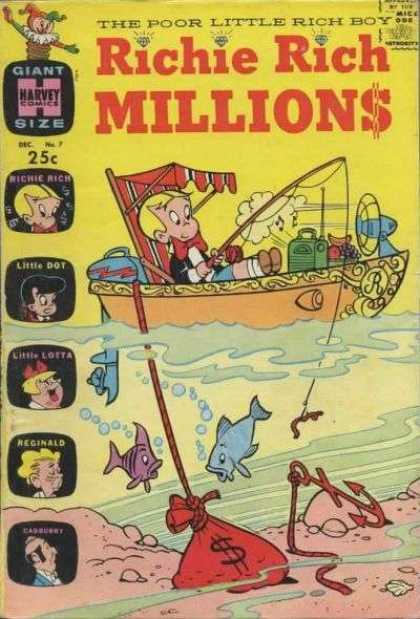 Richie Rich Millions 7 - Boat - Fishing Pole - Fish - Anchor - Radio