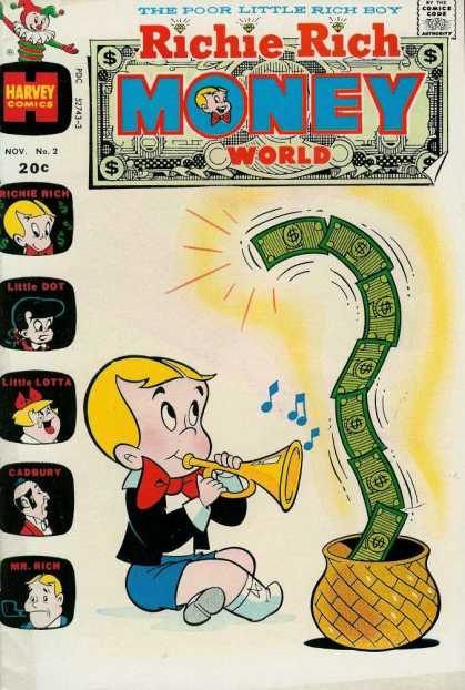 Richie Rich Money World 2 - Dollar Bills - Llittle Dot - Little Lotta - Cadbury - Mr Rich