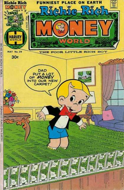 Richie Rich Money World 29 - Easy Reader - Ernie Colon - Wealth - Fantasy - Childrens Humor