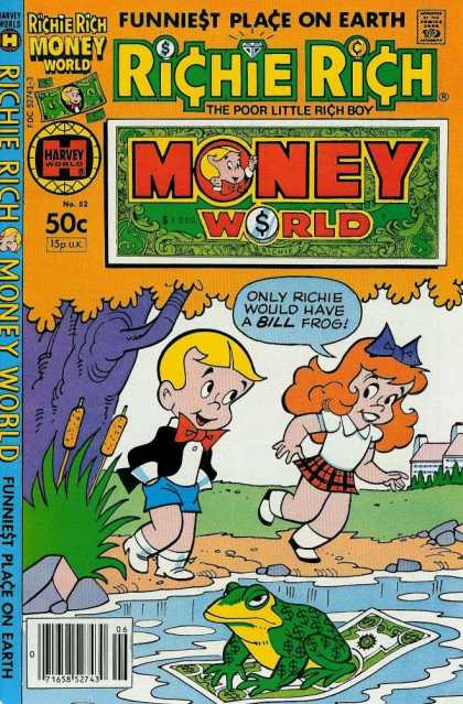 Richie Rich Money World 52 - Frog - Paper Money - River - Mansion - Bow Tie