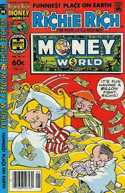 Richie Rich Money World 55 - Money World - Pillow Fight - Harvey World - January - No 85