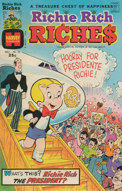 Richie Rich Riches 18 - Hooray For Presidente Richie - Butler - Jet - Crowd - Runway