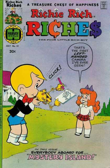 Richie Rich Riches 31 - Rickie Rick Rickes - Left-handed - Click - Mystery Island - Harvey World