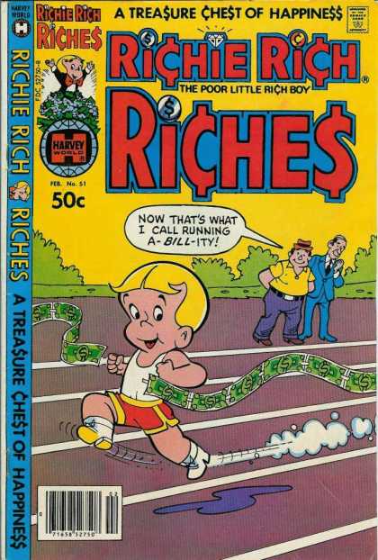 Richie Rich Riches 51 - Tresure Chest Of Happiness - Money - Harvey - Poor Little Rich Boy - Dollars