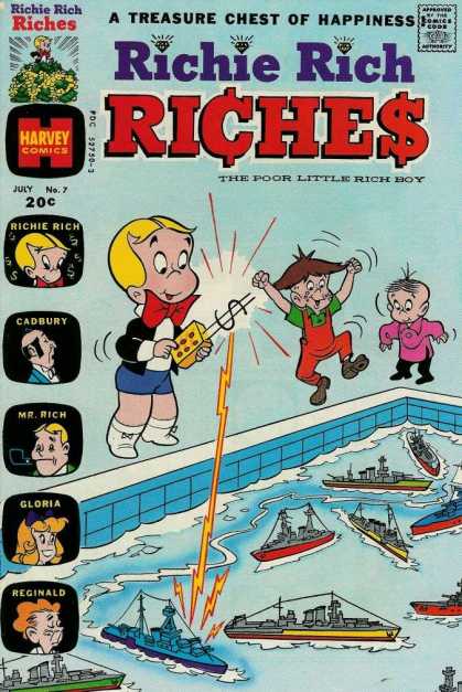 Richie Rich Riches 7 - Remote Control - Friends - Bathtub - Boats - Lightning