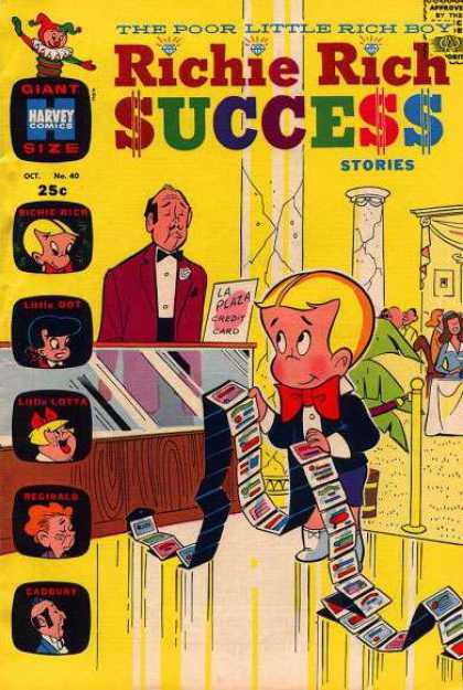 Richie Rich Success Stories 40 - Credit Cards - Hotel Lobby - Little Dot - Little Lotta - Reginald