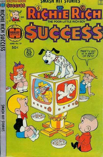 Richie Rich Success Stories 81 - Dog - Dollar Signs - Television Set - Casper - Western