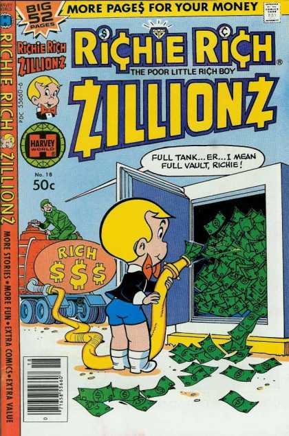 Richie Rich Zillionz 18 - Pages - Money - Bills - Case - Cash