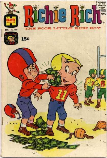 Richie Rich 100 - Richie - Poor Little Rich Boy - Money - Football - Padding