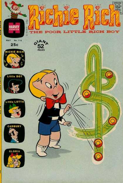 Richie Rich 114 - Yo Yo - The Poor Little Rich Boy - Little Dot - Cadbury - Little Lotta