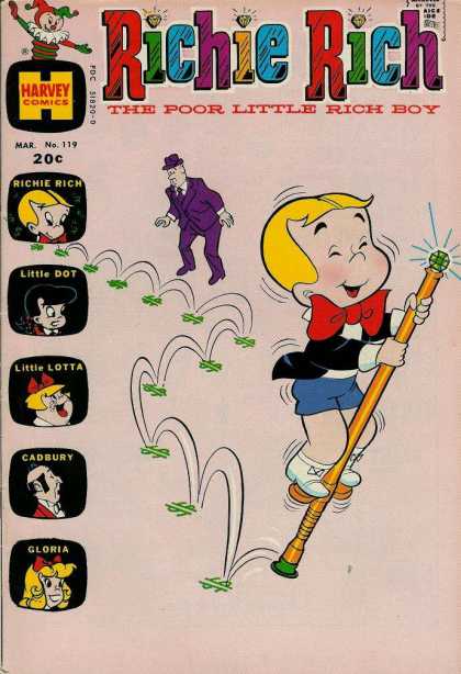 Richie Rich 119 - The Poor Little Rich Boy - Jack In The Box - Little Dot - Pogo Stick - Bowties