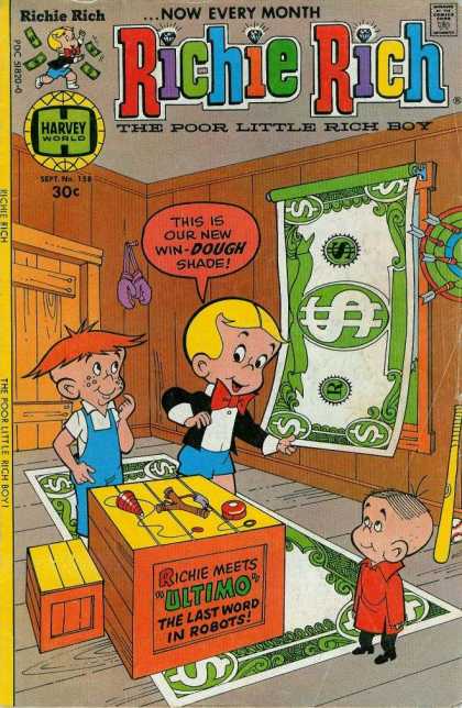 Richie Rich 158 - Richie Rich - Richie Meets Ultimo - The Last Word In Robots - Harvey World - The Poor Little Rich Boy