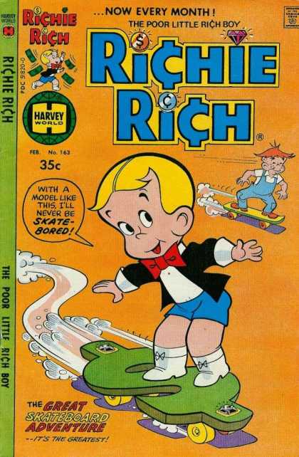 Richie Rich 163 - Dollar Sign - Skateboard - Richie Rich - Money - The Great Skateboard Adventure