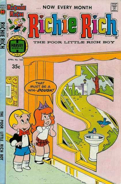 Richie Rich 165 - Harvey World - Dollar Sign - April - Poor Little Rich Boy - 35 Cents