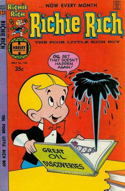 Richie Rich 166 - Harvey World - Oil - Bowtie - Poor Little Rich Boy - Book