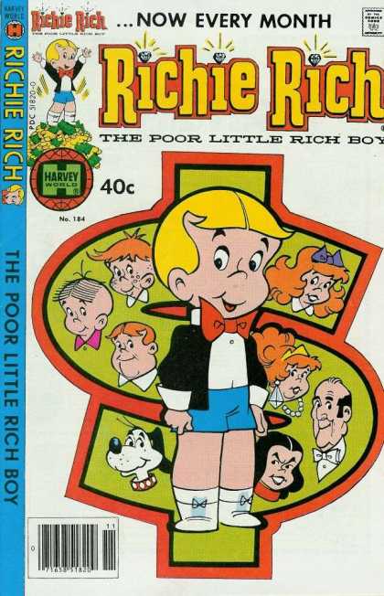 Richie Rich 184 - Gloria Glad - Mayda Munny - Dollar The Dog - Mrs Regina Rich - No184