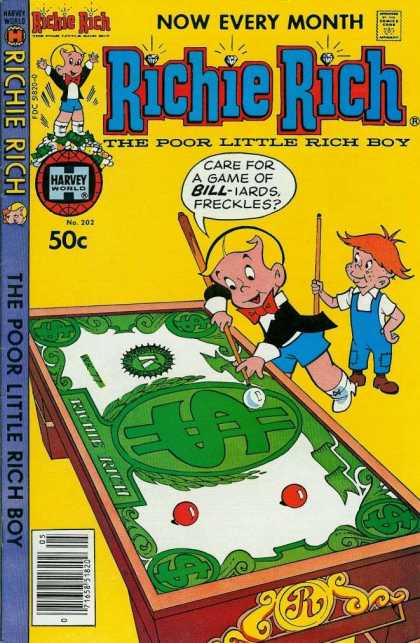 Richie Rich 202 - Money - Pool - Stick - Boy - Game