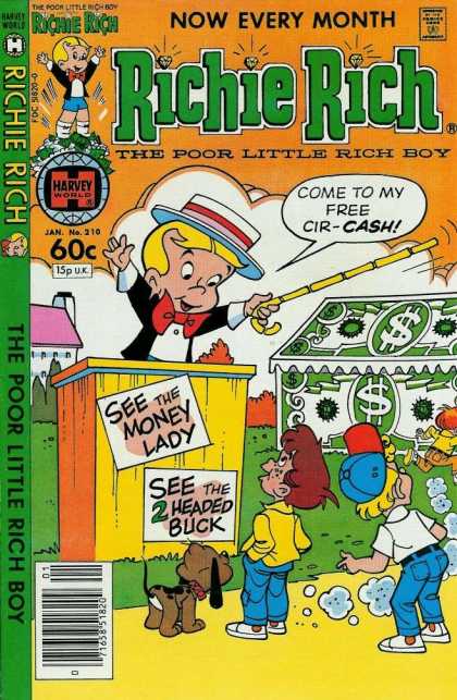 Richie Rich 210 - Boys - Money - Dog - Hat - Stick