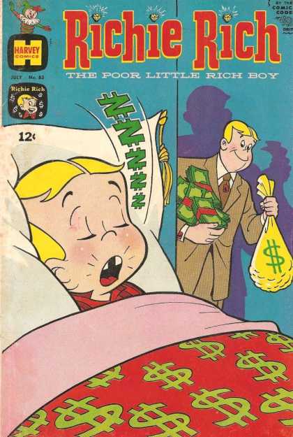 Richie Rich 83 - The Poor Little Rich Boy - Money - Sleeping - Bag - Pillow