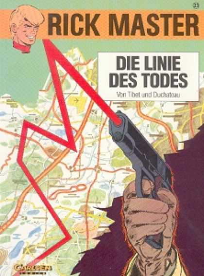 Rick Master 10 - German Comic Rick Master - Die Linie Des Todes - Laser Gun - Hand Holding Gun - Von Tibet