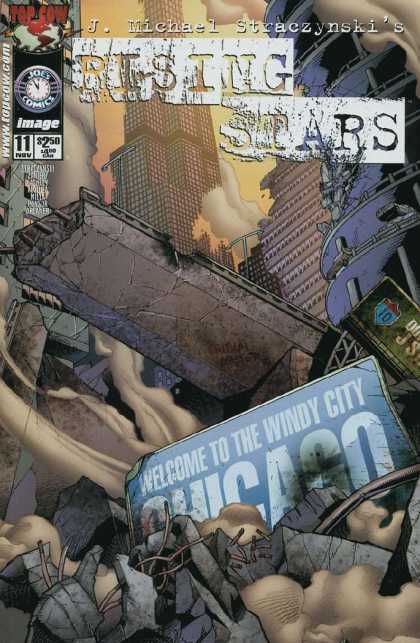 Rising Stars 11 - J Michael Straczynski - Joe Comics - City - Welcome To The Windy City Chicago - Ruins