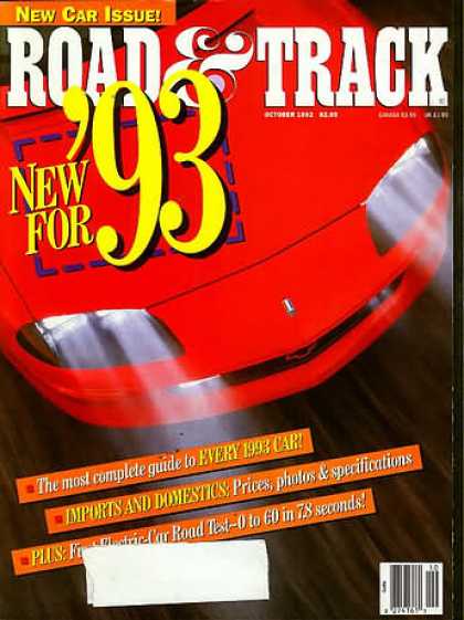 Road & Track - October 1992
