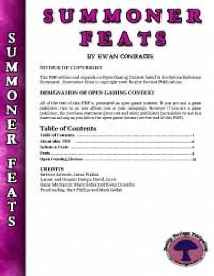 Role Playing Games - RDP: Summoner Feats