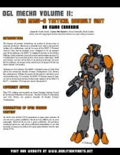 Role Playing Games - RDP: OGL Mecha 2 -- MMU-6 Tactical Assault Unit