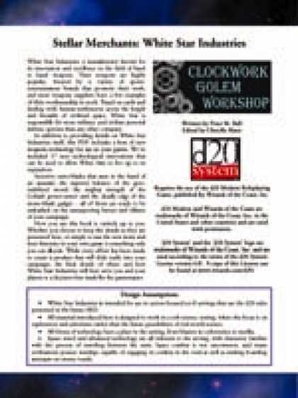 Role Playing Games - Stellar Merchants: White Star Industries