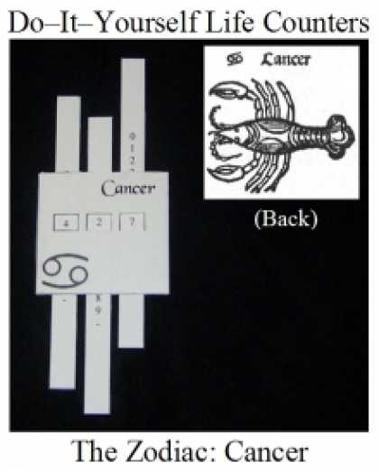Role Playing Games - Do-it-Yourself Life Counter: Cancer