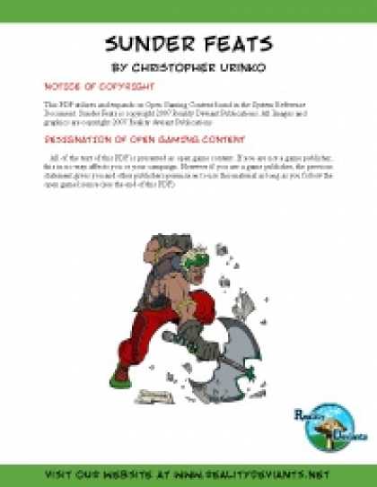 Role Playing Games - RDP: Sunder Feats